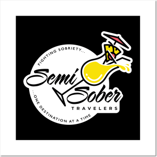 Semi Sober Traveler Pina Colada design with solid background Posters and Art